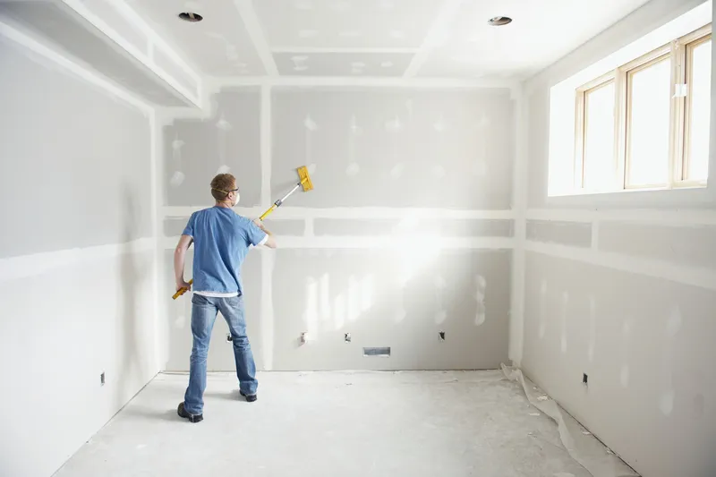 Forro rebaixado de drywall tabicado para quarto